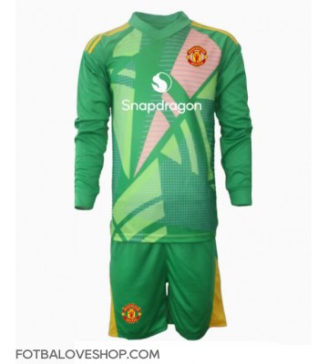 Manchester United Brankářské Dětské Alternativní Dres 2024-25 Dlouhý Rukáv (+ trenýrky)